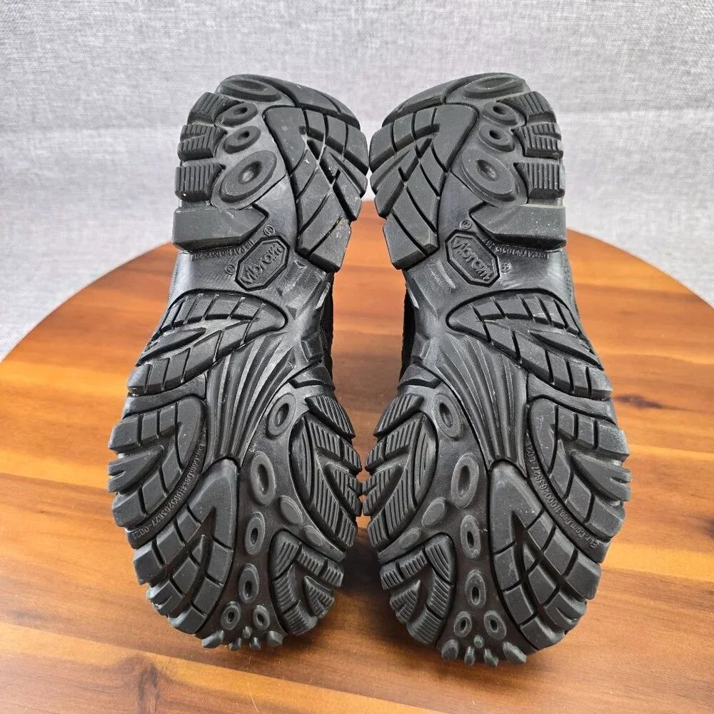 Merrell‎ Mens 7M Lace-Up Leather Hiking Boots Black